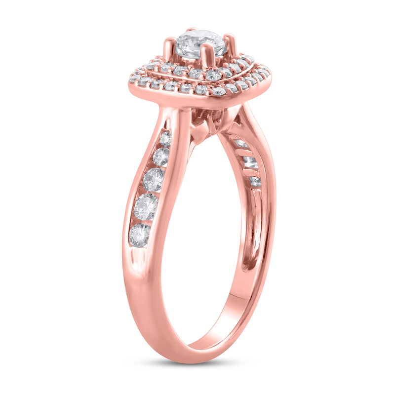 Main Image 2 of Previously Owned Diamond Engagement Ring 7/8 ct tw Round 14K Rose Gold