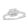 Thumbnail Image 0 of Previously Owned Diamond Promise Ring 3/8 ct tw Princess/Round/Baguette 10K White Gold