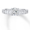 Thumbnail Image 3 of Previously Owned Diamond Ring Setting 3/4 carat tw Round 14K White Gold