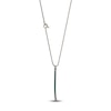 Thumbnail Image 1 of Marco Dal Maso Men's Long Green Leather Pendant Necklace Sterling Silver 26"