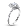 Thumbnail Image 2 of Previously Owned Diamond Engagement Ring 3/4 ct tw Round/Pear-shaped 14K White Gold