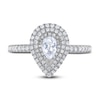 Thumbnail Image 3 of Previously Owned Diamond Engagement Ring 3/4 ct tw Round/Pear-shaped 14K White Gold