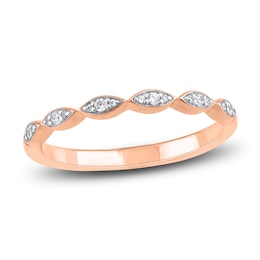 Diamond Wedding Band 1/10 ct tw Round 14K Rose Gold