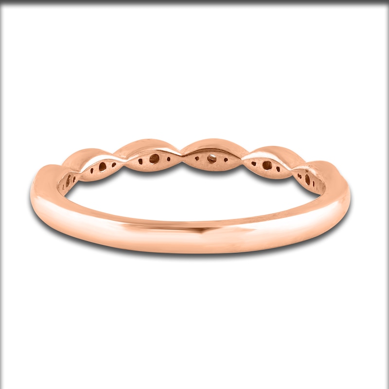 Main Image 3 of Diamond Wedding Band 1/10 ct tw Round 14K Rose Gold