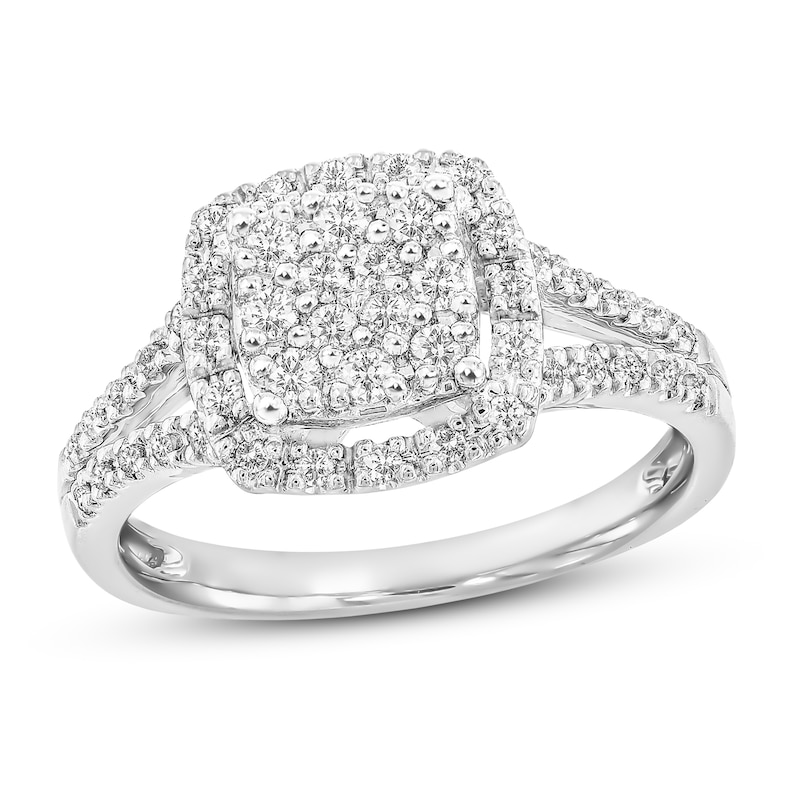 Previously Owned Diamond Ring 1/2 ct tw Round 10K White Gold | Jared