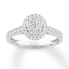 Thumbnail Image 0 of Previously Owned Diamond Promise Ring 1/2 carat tw Oval/Round 10K White Gold