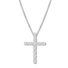 Thumbnail Image 1 of Previously Owned Diamond Cross Necklace 1-1/5 carat tw 14K White Gold