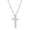 Thumbnail Image 3 of Previously Owned Diamond Cross Necklace 1-1/5 carat tw 14K White Gold