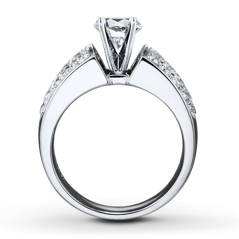 Main Image 2 of Previously Owned Diamond Ring Setting 1 carat tw Round-cut 14K White Gold