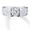 Thumbnail Image 3 of Previously Owned Diamond Ring Setting 1 carat tw Round-cut 14K White Gold