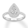 Thumbnail Image 1 of Previously Owned Diamond Engagement Ring 5/8 ct tw Pear-shaped 14K White Gold