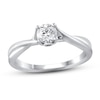 Thumbnail Image 1 of Previously Owned Diamond Engagement Ring 1/2 ct tw Round 14K White Gold