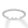 Thumbnail Image 1 of Previously Owned Diamond Anniversary Ring 1/6 ct tw Round/Baguette 14K White Gold