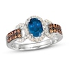 Thumbnail Image 0 of Previously Owned Le Vian Natural Blue Sapphire Ring 1/2 ct tw Diamonds 14K Vanilla Gold