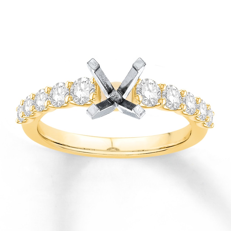 Main Image 1 of Previously Owned Diamond Engagement Ring Setting 3/4 ct tw Round 14K Gold