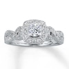 Thumbnail Image 1 of Previously Owned Diamond Engagement Ring 5/8 ct tw Round-cut 14K White Gold