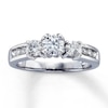 Thumbnail Image 1 of Previously Owned Three-Stone Diamond Ring 1 ct tw Round-Cut 14K White Gold