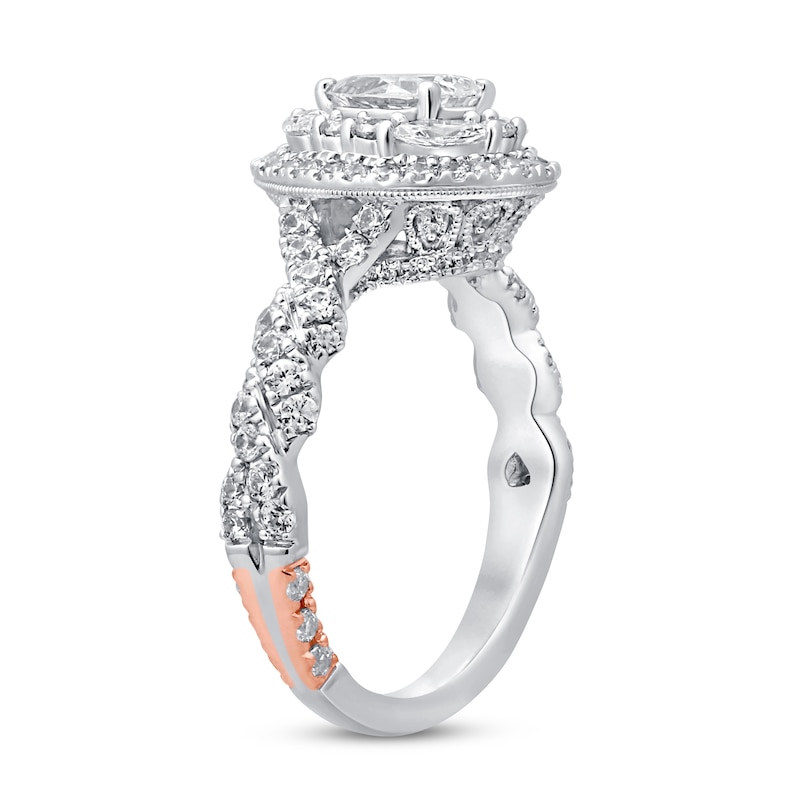 Previously Owned Pnina Tornai Mosaic of Love Diamond Engagement Ring 1-3/8 ct tw Pear-shaped/Marquise/Round 14K White Gold