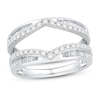 Thumbnail Image 1 of Previously Owned Diamond Insert Ring 3/4 ct tw Round/Baguette 14K White Gold