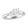 Thumbnail Image 1 of Previously Owned Diamond Engagement Ring 1-1/3 ct tw Cushion/Pear-shaped/Round 14K White Gold