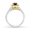 Thumbnail Image 2 of Previously Owned Natural Ruby Ring 1/3 ct tw Diamonds 14K Two-Tone Gold