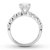 Thumbnail Image 2 of Previously Owned Diamond Ring Setting 3/4 carat tw Round 14K White Gold