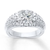 Thumbnail Image 2 of Previously Owned Diamond Engagement Ring Setting 1-3/8 ct tw Round 18K White Gold