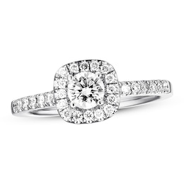 Previously Owned Diamond Engagement Ring 1/2 ct tw Round-cut 14K White Gold