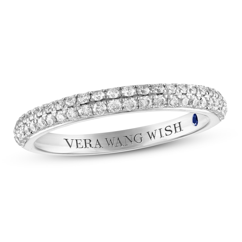 Main Image 1 of Previously Owned Vera Wang WISH Diamond Anniversary Ring 3/8 ct tw Round 14K White Gold