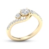 Thumbnail Image 2 of Previously Owned Diamond 3-Stone Ring 3/4 ct tw Round 10K Yellow Gold