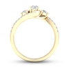 Thumbnail Image 4 of Previously Owned Diamond 3-Stone Ring 3/4 ct tw Round 10K Yellow Gold