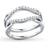 Thumbnail Image 1 of Previously Owned Diamond Enhancer Ring 1/5 ct tw Round-cut 14K White Gold