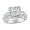 Thumbnail Image 0 of Previously Owned Diamond Engagement Ring 2 1/2 ct tw Princess/Round 14K White Gold