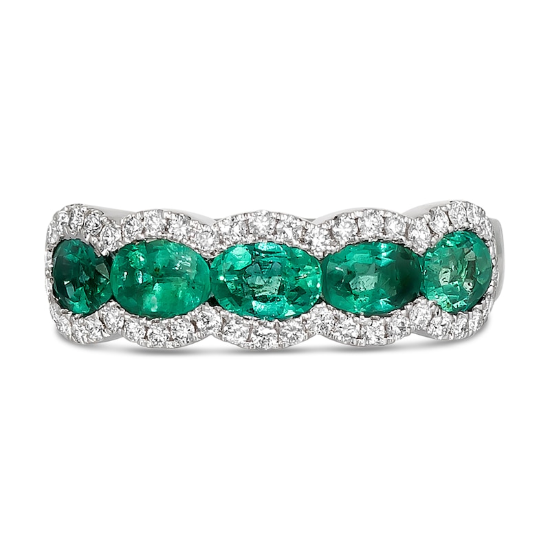 Previously Owned Le Vian Natural Emerald Ring 1/4 ct tw Diamonds 14K ...