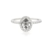 Thumbnail Image 1 of Previously Owned Diamond Oval Halo Engagement Ring Setting 1/3 ct tw 14K White Gold