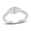 Thumbnail Image 1 of Previously Owned Diamond Engagement Ring 1-1/5 ct tw Marquise/Round 14K White Gold