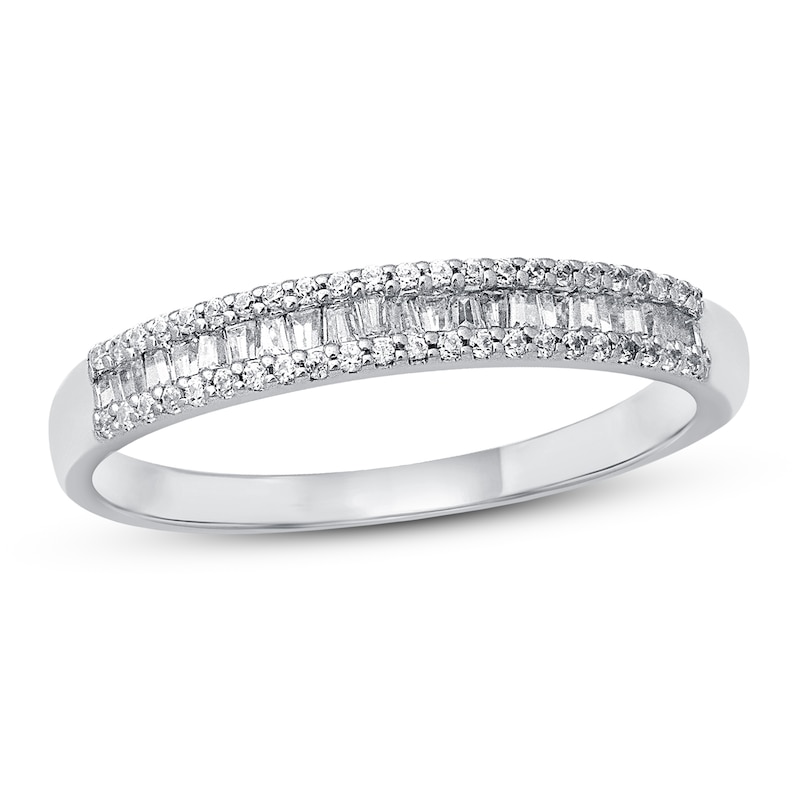 Main Image 1 of Previously Owned Diamond Anniversary Ring 1/4 ct tw Round 14K White Gold