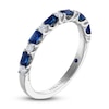 Thumbnail Image 1 of Previously Owned Vera Wang WISH Diamond & Blue Sapphire Ring 1/5 ct tw Round 14K White Gold