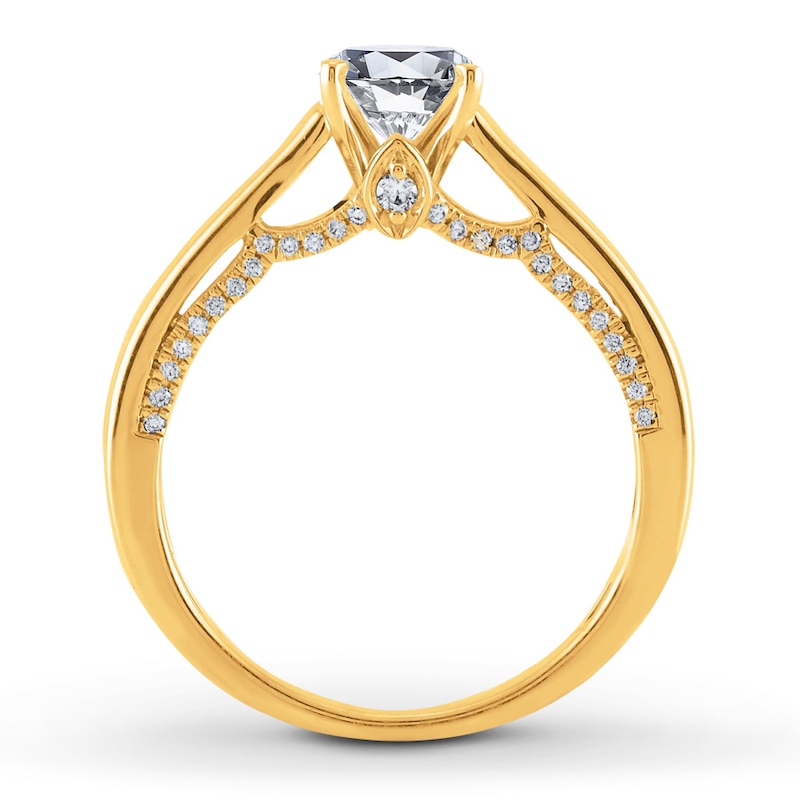 Main Image 2 of Previously Owned Diamond Ring Setting 1/5 ct tw Round-cut 14K Yellow Gold