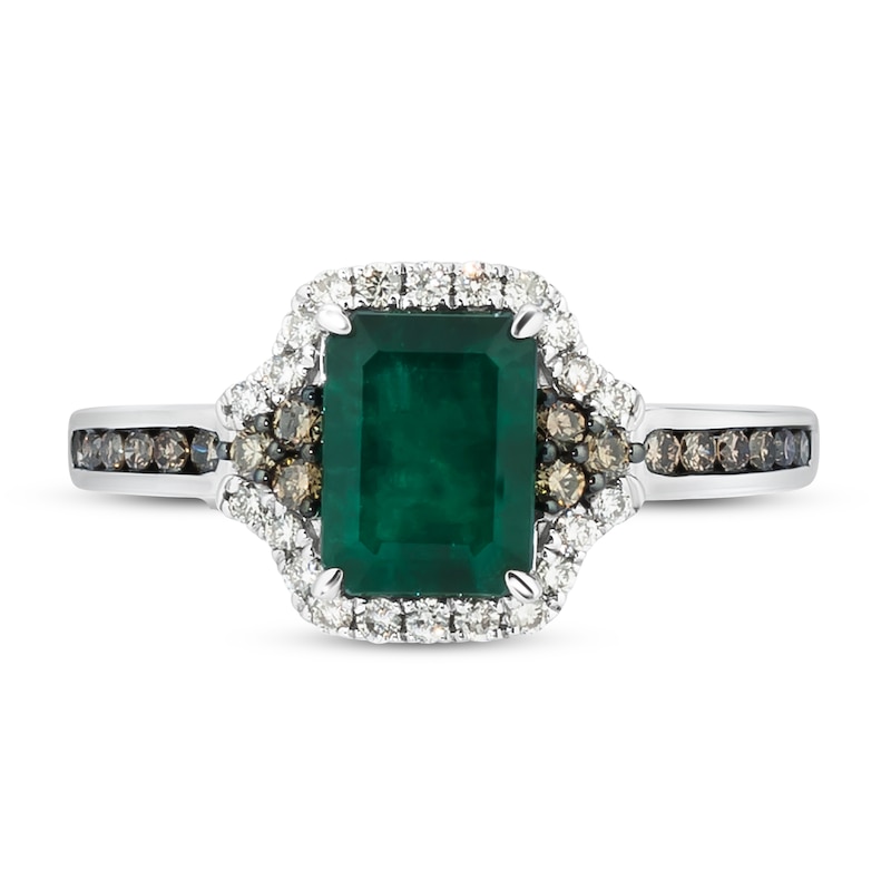 Previously Owned Le Vian Natural Emerald Ring 3/8 ct tw Diamonds 14K Vanilla Gold