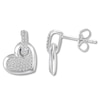 Thumbnail Image 1 of Previously Owned Diamond Heart Earrings 1/3 carat tw Round 10K White Gold