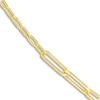 Thumbnail Image 2 of Semi-Solid 50/50 Paperclip Chain Necklace 14K Yellow Gold