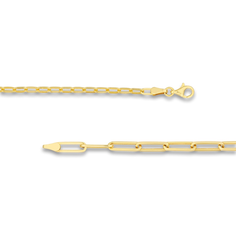 Main Image 3 of Semi-Solid 50/50 Paperclip Chain Necklace 14K Yellow Gold