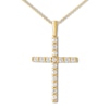 Thumbnail Image 1 of Previously Owned Diamond Cross Necklace 1/2 carat tw Round 10K Yellow Gold