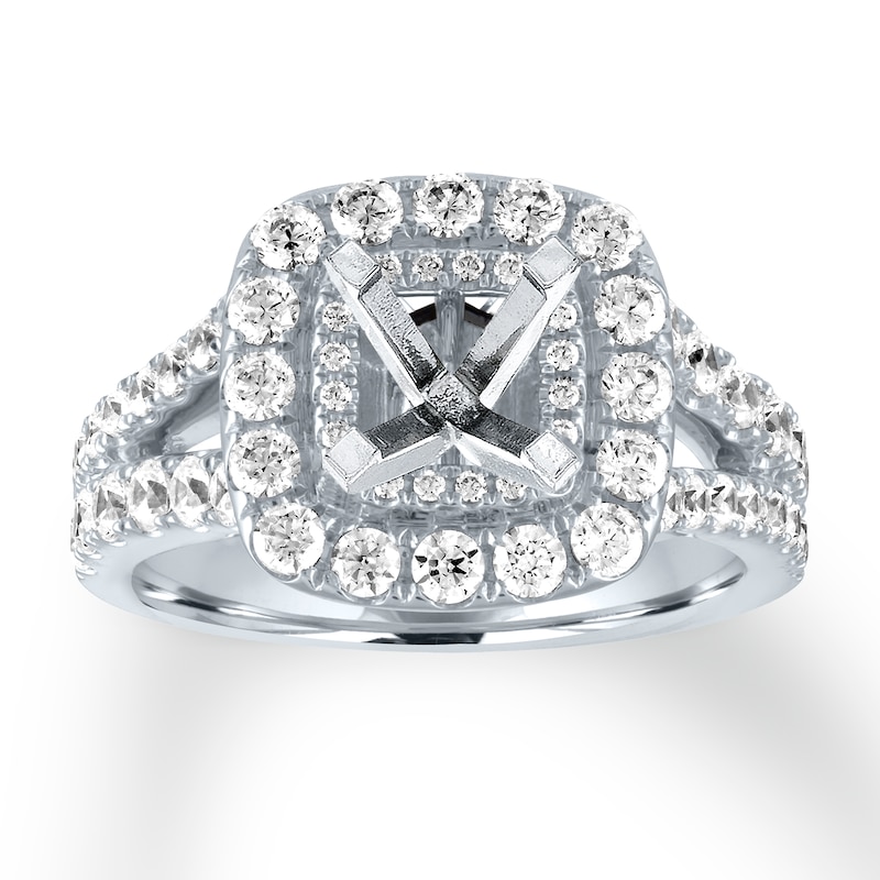 Main Image 1 of Previously Owned Vera Wang WISH Ring Setting 1-1/3 ct tw Diamonds 14K White Gold