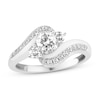 Thumbnail Image 1 of Previously Owned Three-Stone Diamond Engagement Ring 7/8 ct tw Round 14K White Gold