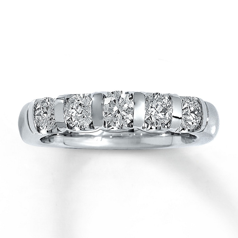 Previously Owned Diamond Anniversary Band 1 ct tw Round-cut 18K White Gold