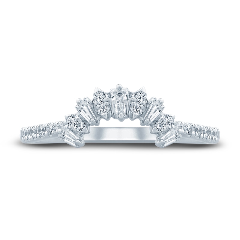 Main Image 3 of Previously Owned Pnina Tornai Diamond Chevron Wedding Band 3/8 ct tw Baguette/Oval /Round 14K White Gold