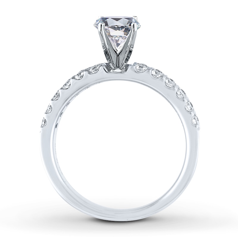 Main Image 2 of Previously Owned Diamond Engagement Ring Setting 5/8 ct tw Round 14K White Gold