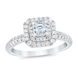 Previously Owned Royal Asscher Dorothea Diamond Engagement Ring 1 ct tw Asscher-cut 14K White Gold